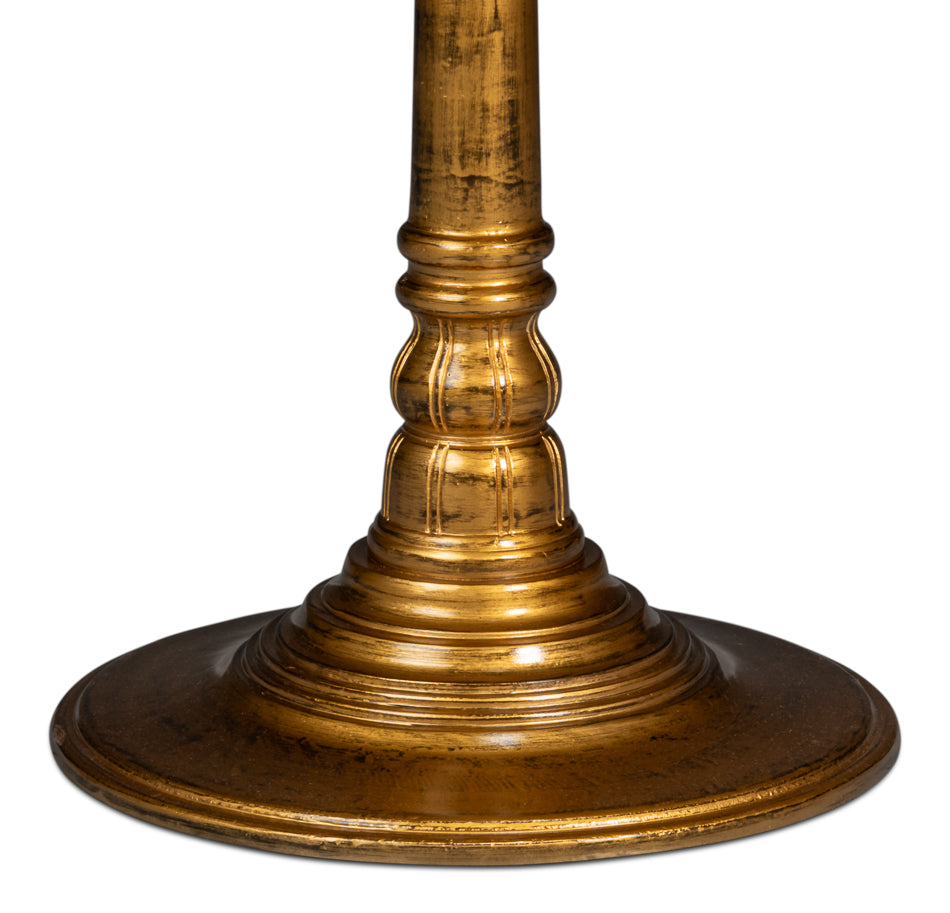 Banner House Table Gold Finish by Sarreid Ltd - view 6