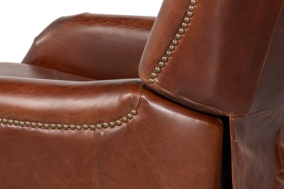 Ashford Leather Recliner by Sarreid Ltd - view 9