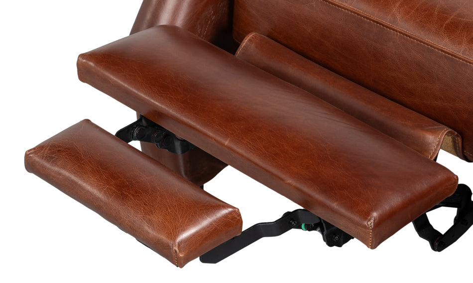 Ashford Leather Recliner by Sarreid Ltd - view 10