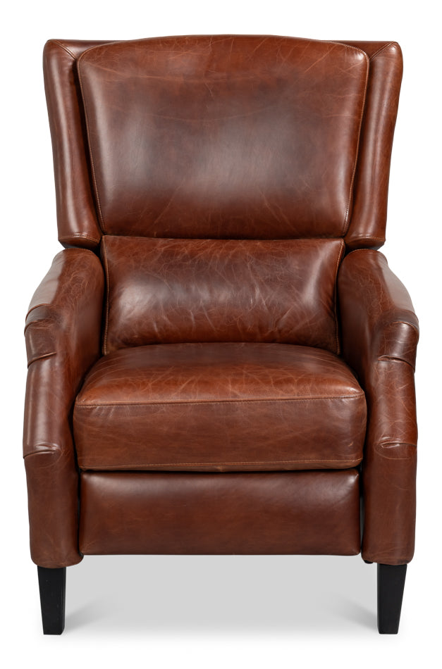 Ashford Leather Recliner by Sarreid Ltd - view 2