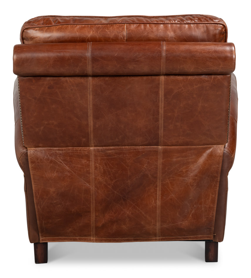 Roosevelt Leather Recliner by Sarreid Ltd - view 8