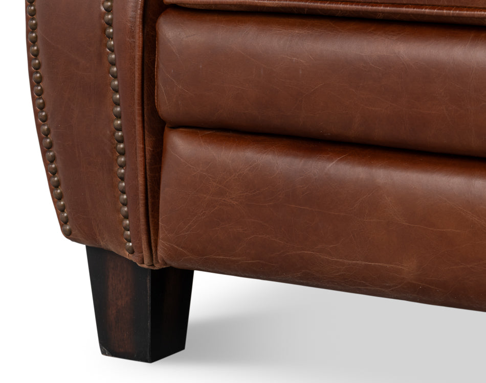 Roosevelt Leather Recliner by Sarreid Ltd - view 12