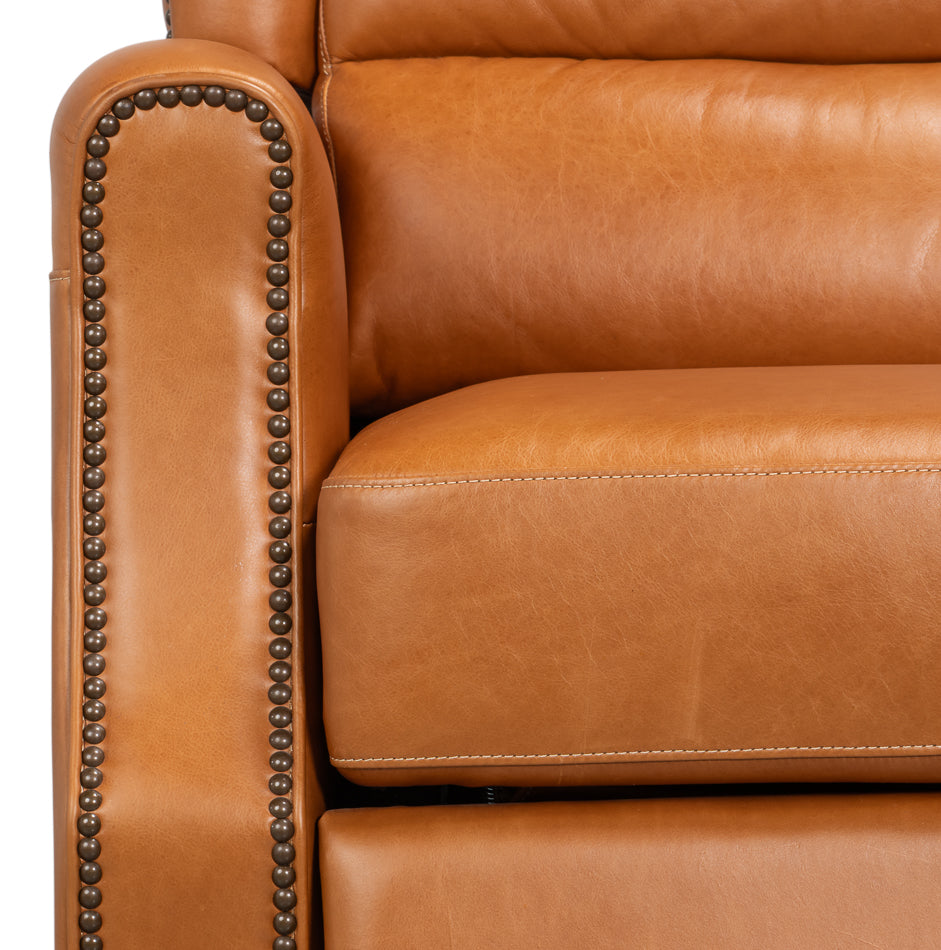 Bradford Leather Recliner by Sarreid Ltd - view 9
