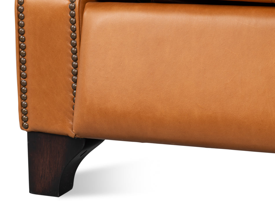Sunday Afternoon Leather Cube,Dark Brn by Sarreid Ltd - view 12