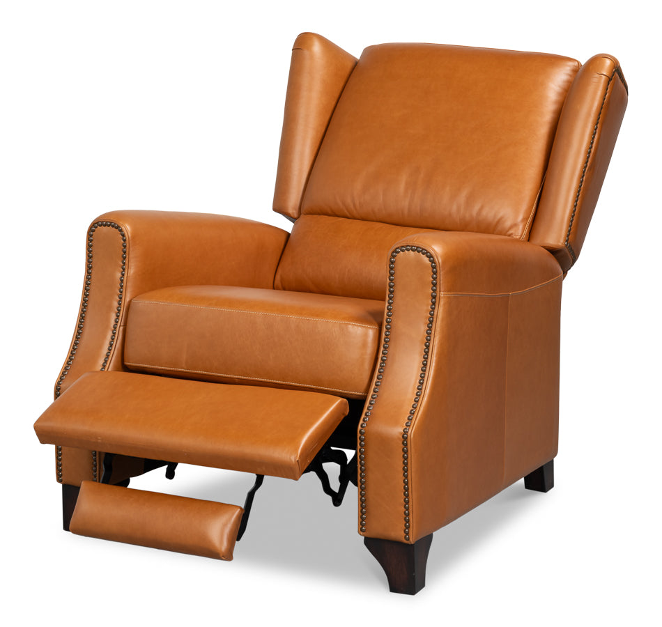 Bradford Leather Recliner by Sarreid Ltd - view 3