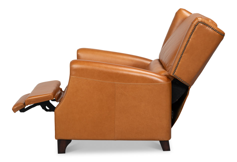 Bradford Leather Recliner by Sarreid Ltd - view 5