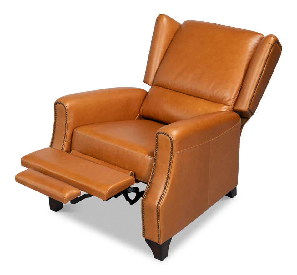 Bradford Leather Recliner by Sarreid Ltd - view 6