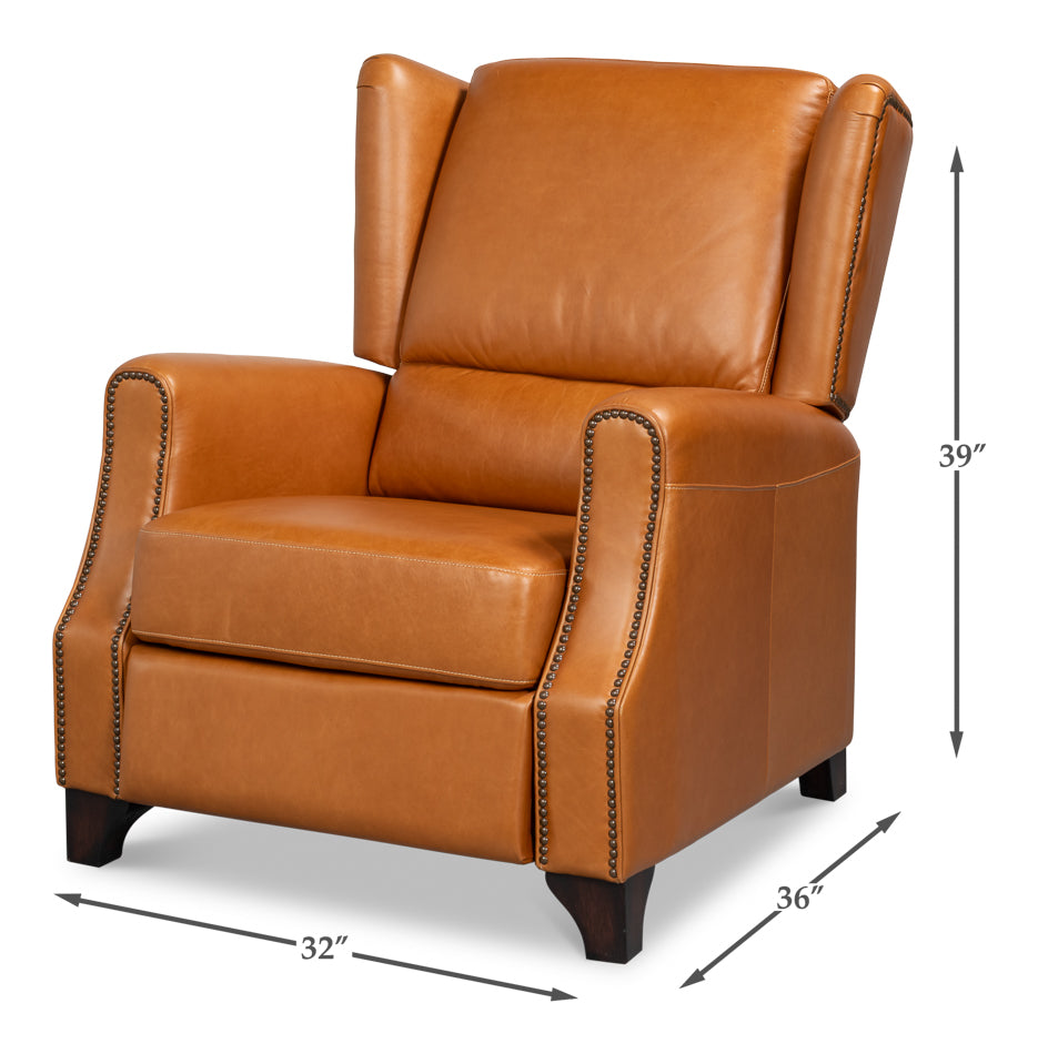 Bradford Leather Recliner by Sarreid Ltd - view 7