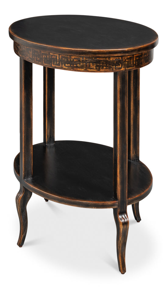 Golden Rim Side Table by Sarreid Ltd - view 3