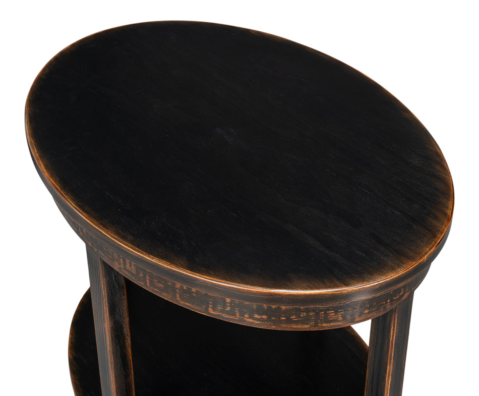 Golden Rim Side Table by Sarreid Ltd - view 4