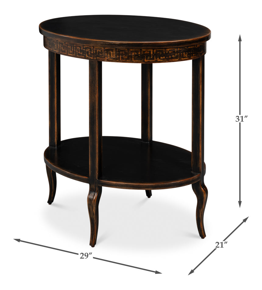 Golden Rim Side Table by Sarreid Ltd - view 7