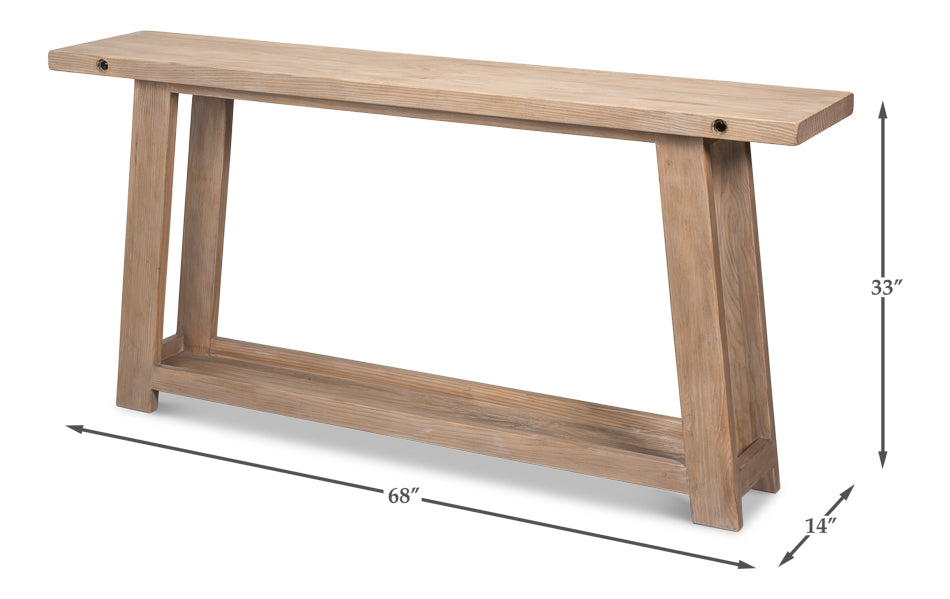 Farmhouse Console Table by Sarreid Ltd - view 7