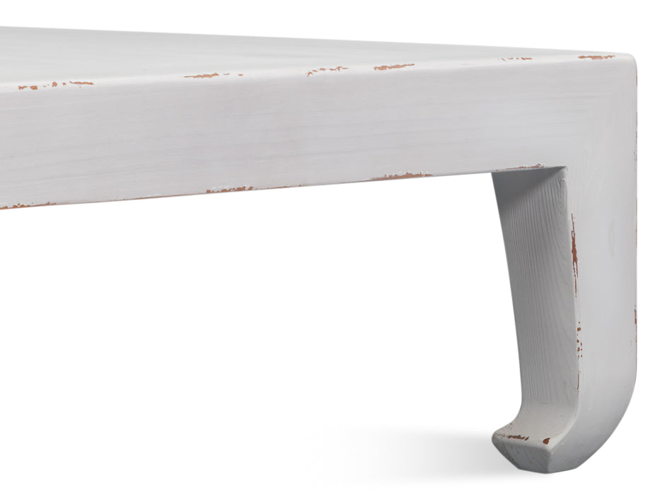 Classic Chinese Cocktail Table, White by Sarreid Ltd - view 9