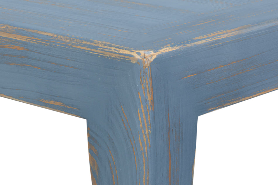 Classic Chinese Cocktail Table, Blue by Sarreid Ltd - view 10