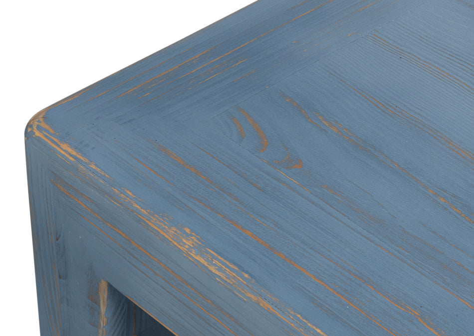Classic Chinese Cocktail Table, Blue by Sarreid Ltd - view 5