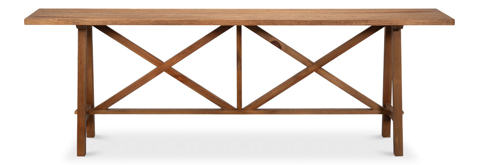 Double X Base Sofa Table by Sarreid Ltd - view 2