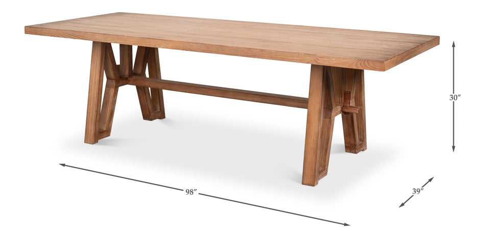 Miner's Camp Dining Table by Sarreid Ltd - view 7