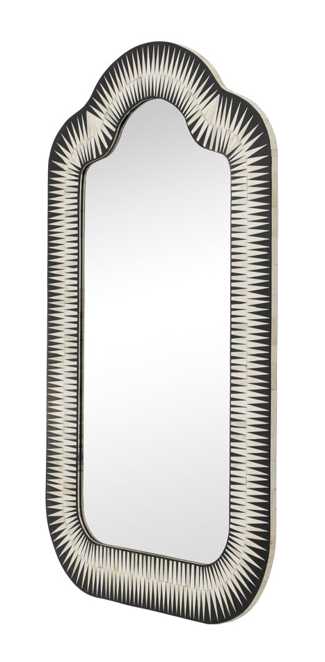 Meridian Bone Inlay Mirror by Sarreid Ltd - view 2