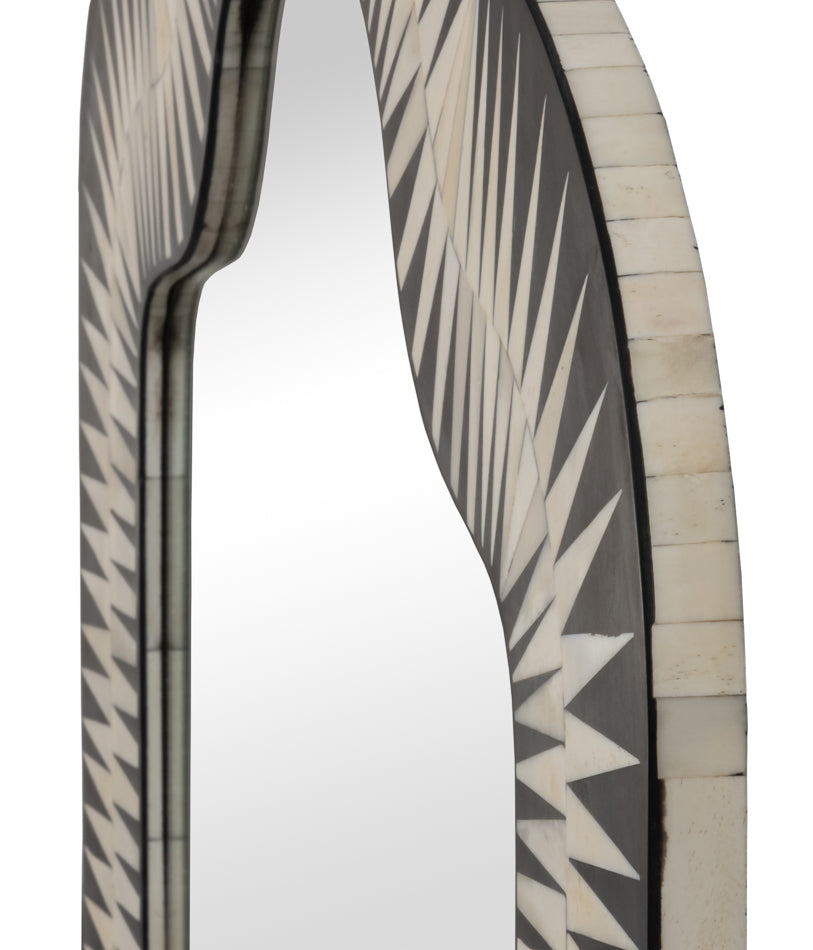 Meridian Bone Inlay Mirror by Sarreid Ltd - view 3