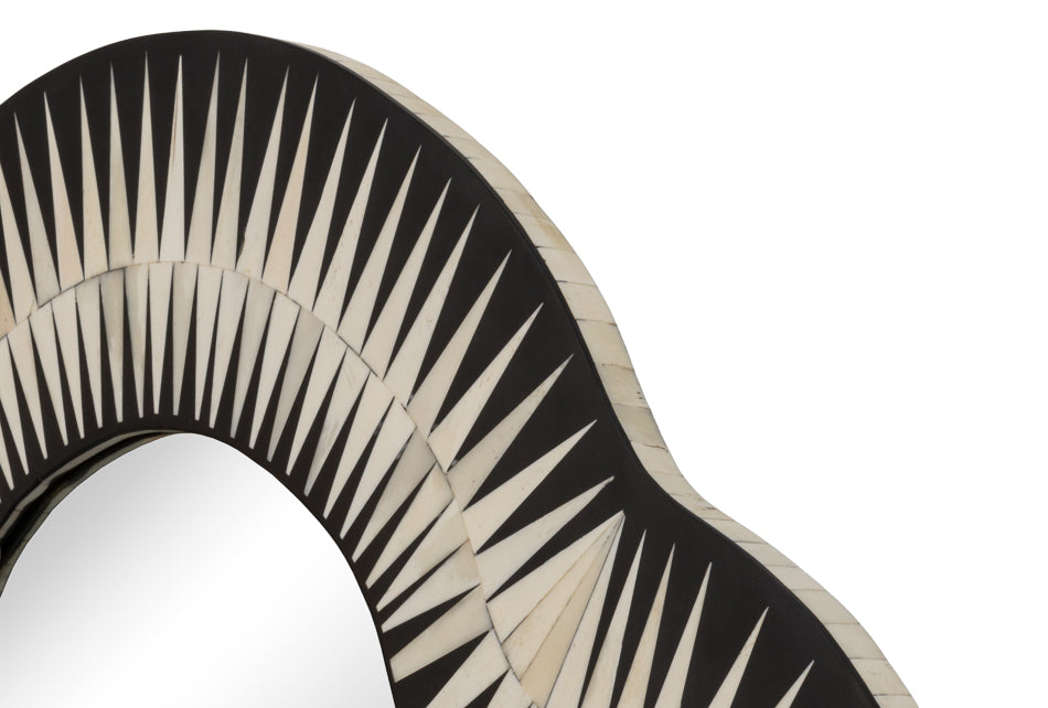 Meridian Bone Inlay Mirror by Sarreid Ltd - view 4