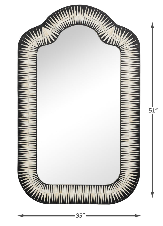 Meridian Bone Inlay Mirror by Sarreid Ltd - view 6