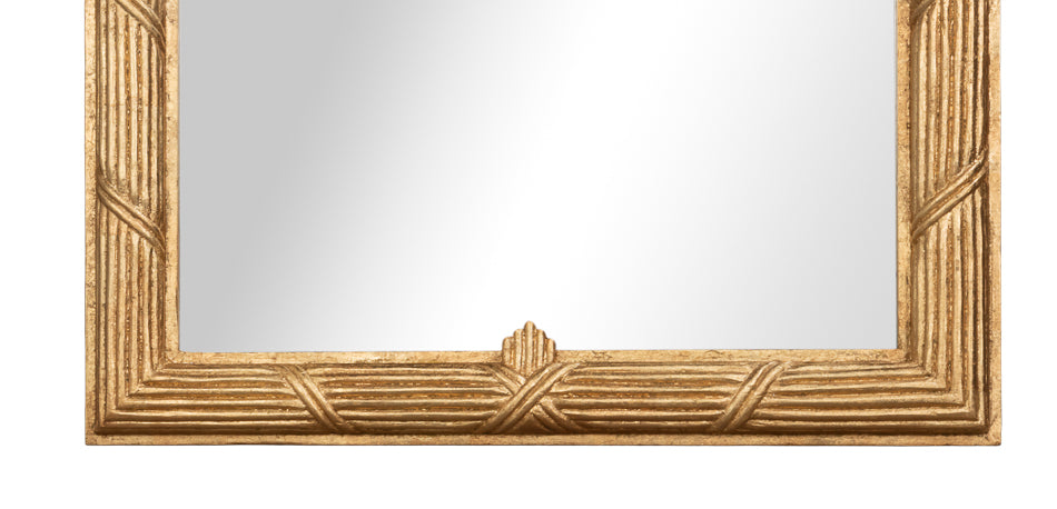 Gilded Pineapple Crest Mirror by Sarreid Ltd - view 6