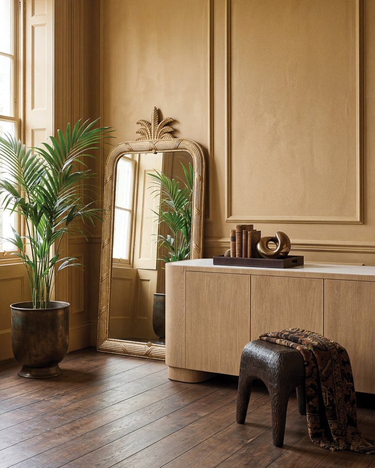 Gilded Pineapple Crest Mirror by Sarreid Ltd - view 9