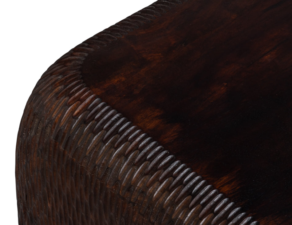Molten Carved Side Table by Sarreid Ltd - view 9