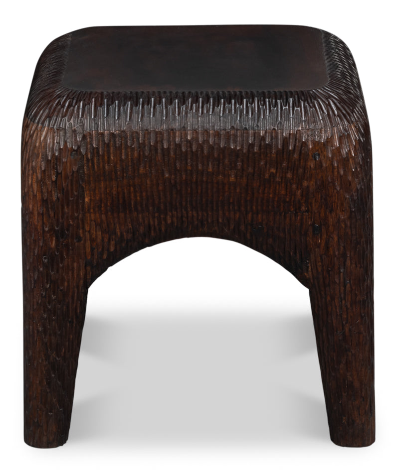 Molten Carved Side Table by Sarreid Ltd - view 2