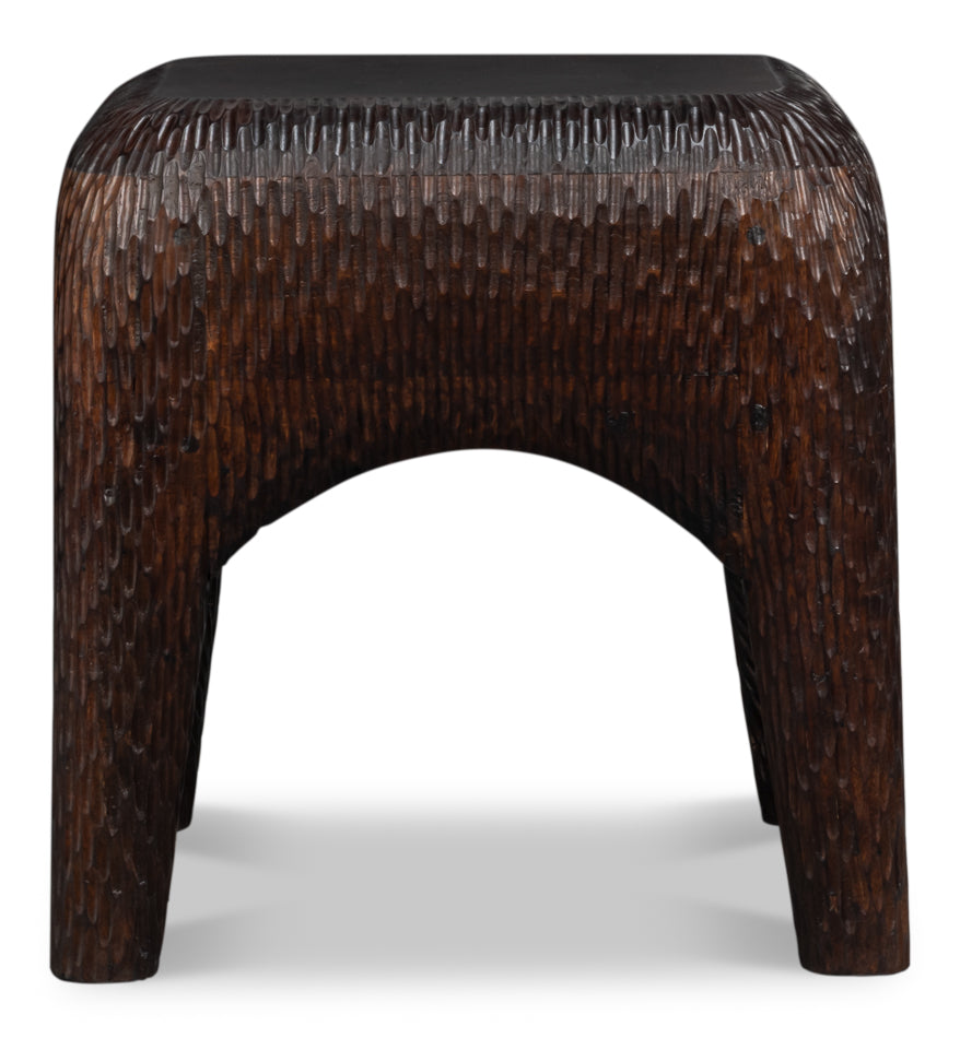 Molten Carved Side Table by Sarreid Ltd - view 5