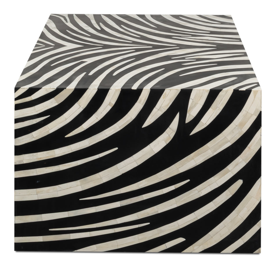 Meridian Bone Inlay Cocktail Table by Sarreid Ltd - view 8