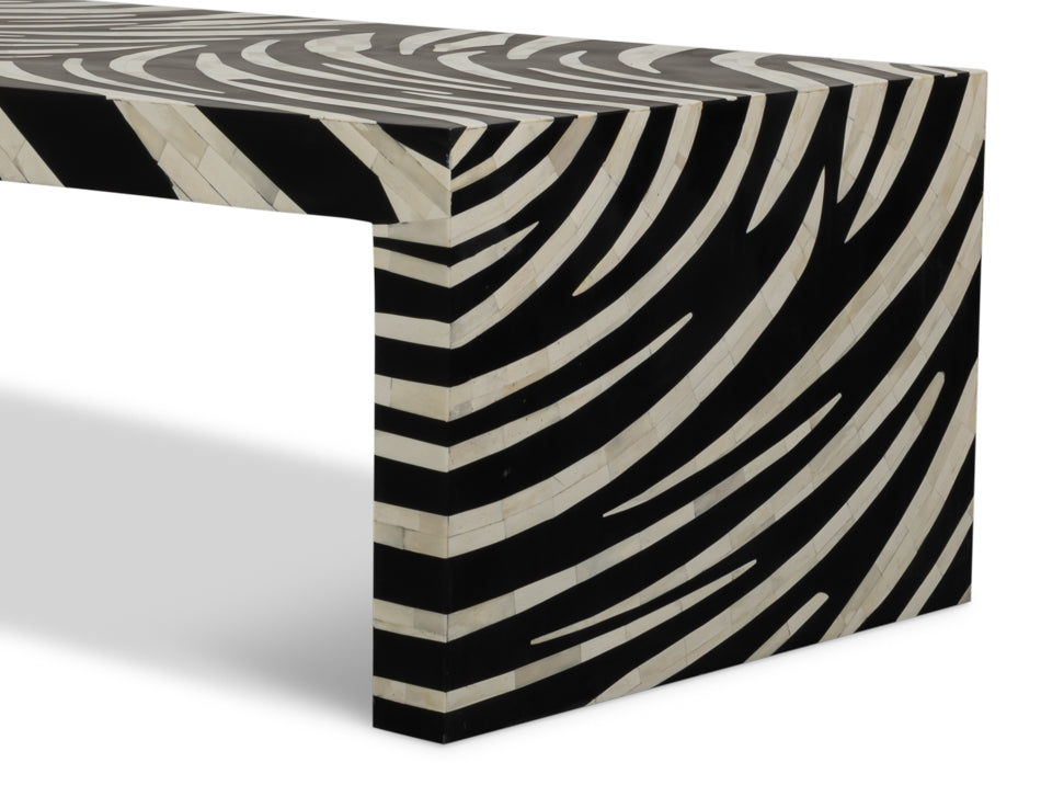 Meridian Bone Inlay Cocktail Table by Sarreid Ltd - view 9