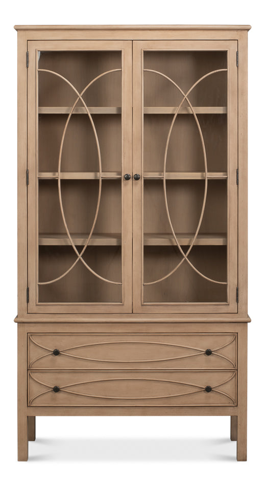 Cecile Bookcase, Beige by Sarreid Ltd - view 2