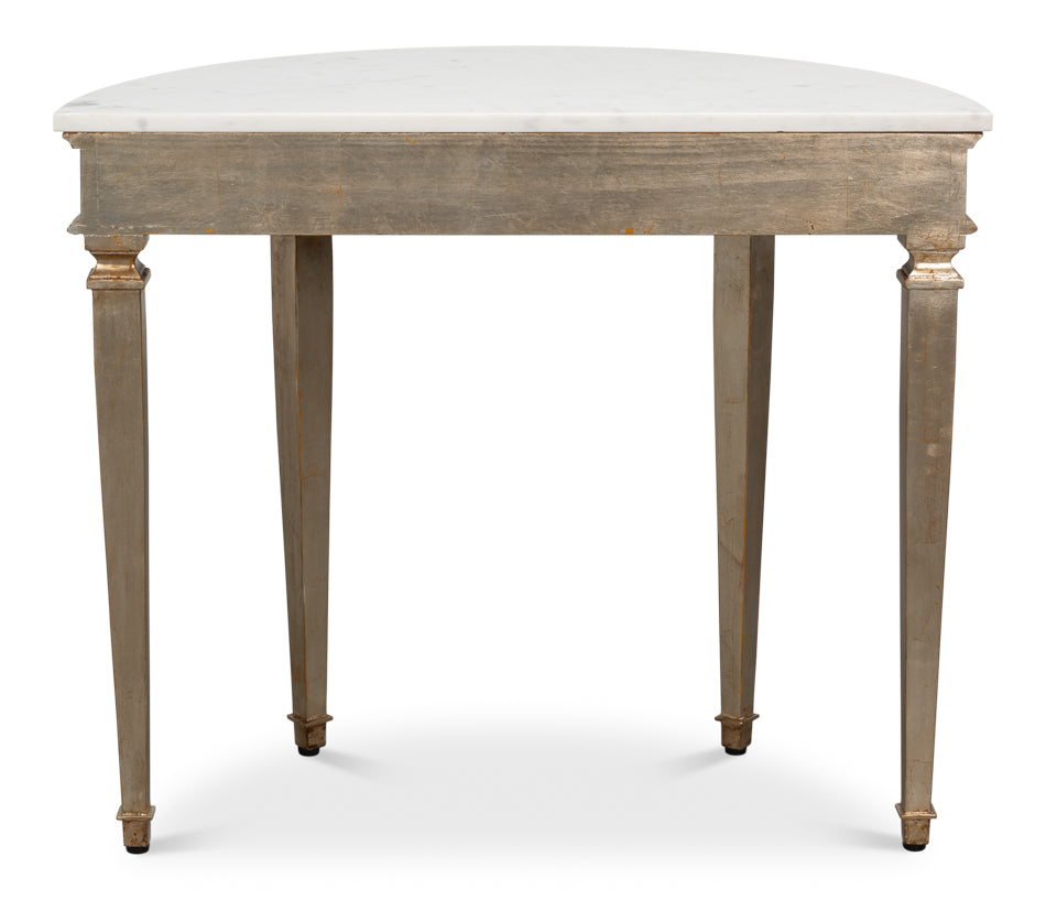Wycliffe Gold Leaf Demilune by Sarreid Ltd - view 8