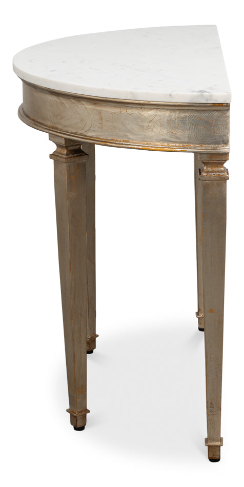 Wycliffe Gold Leaf Demilune by Sarreid Ltd - view 3