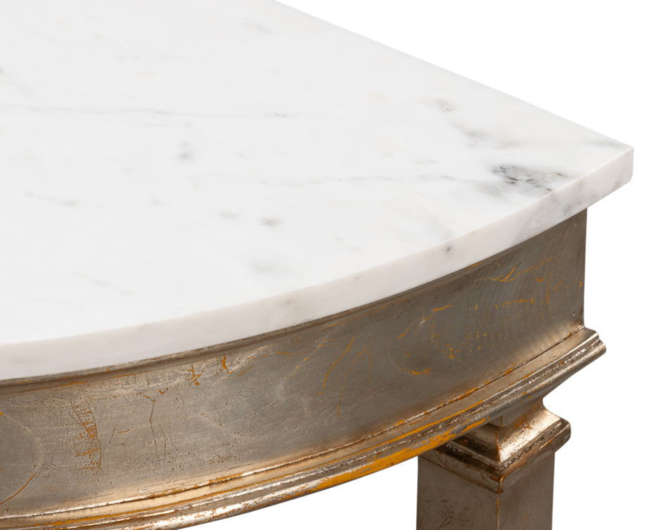 Wycliffe Gold Leaf Demilune by Sarreid Ltd - view 5