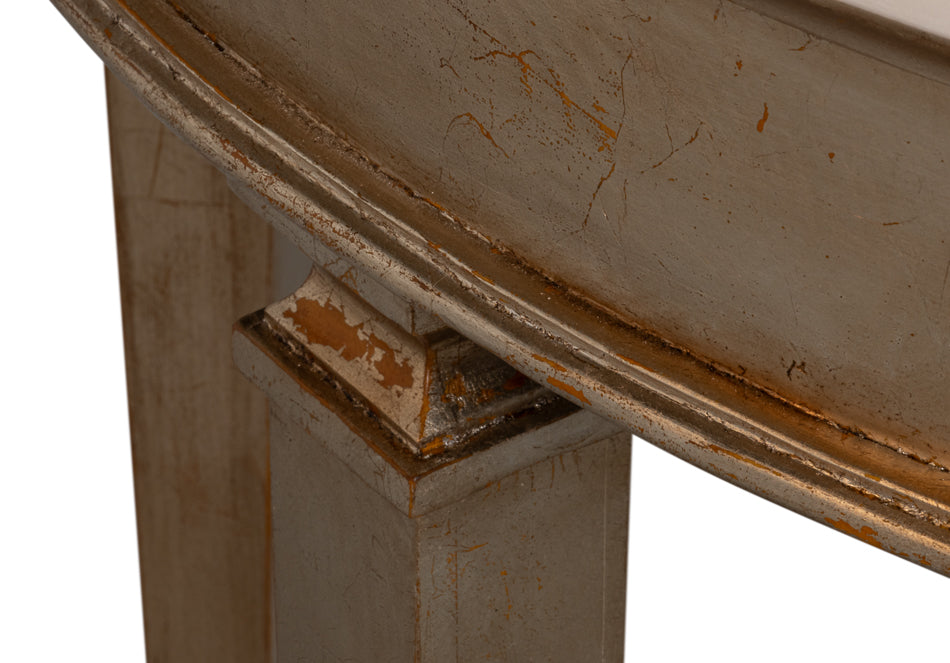 Wycliffe Gold Leaf Demilune by Sarreid Ltd - view 6