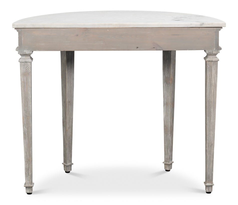 Wycliffe Drift Pine Demilune by Sarreid Ltd - view 8