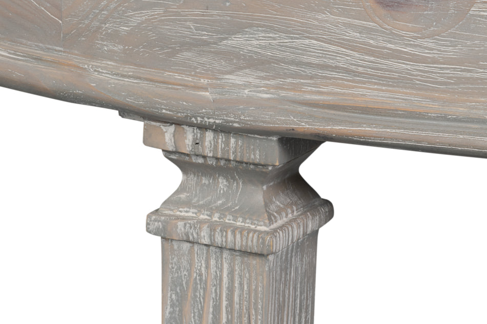 Wycliffe Drift Pine Demilune by Sarreid Ltd - view 10