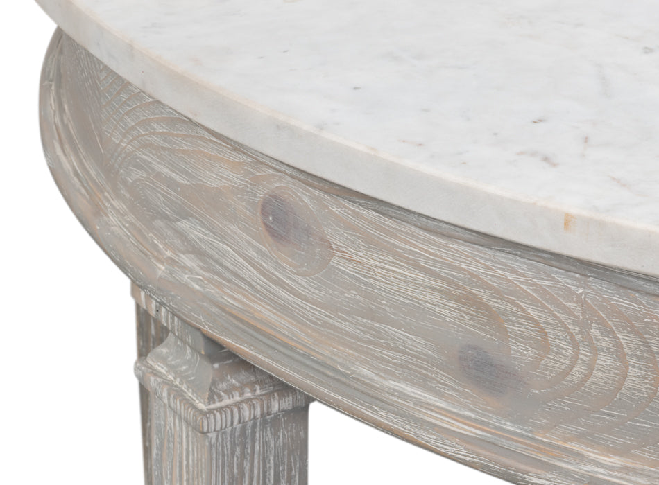 Wycliffe Drift Pine Demilune by Sarreid Ltd - view 6