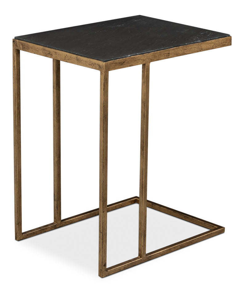 Patsy Side Table - Black Marble by Sarreid Ltd - view 8