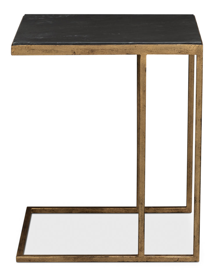 Patsy Side Table - Black Marble by Sarreid Ltd - view 2