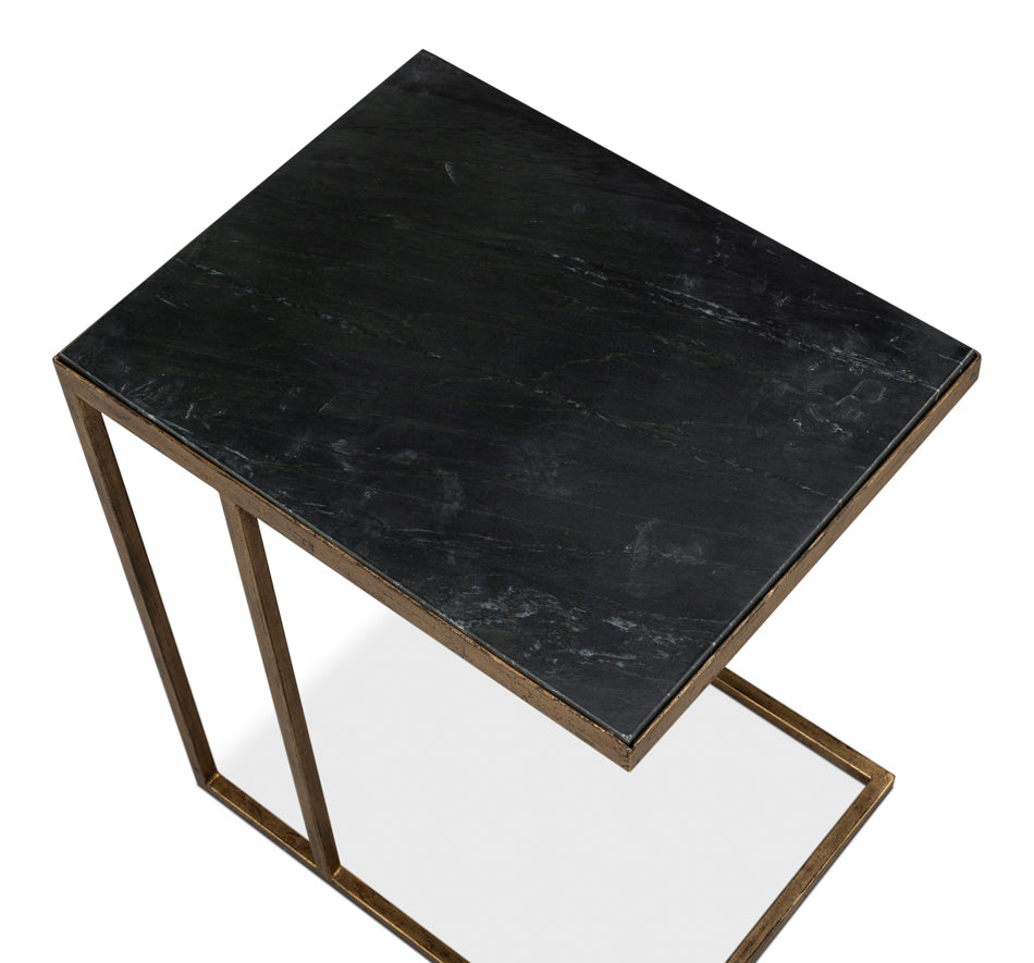Patsy Side Table - Black Marble by Sarreid Ltd - view 3