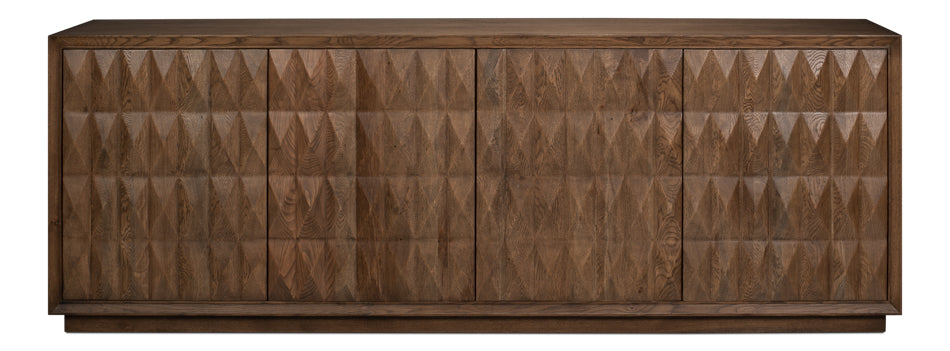 Prism 4 Door Credenza by Sarreid Ltd - view 2