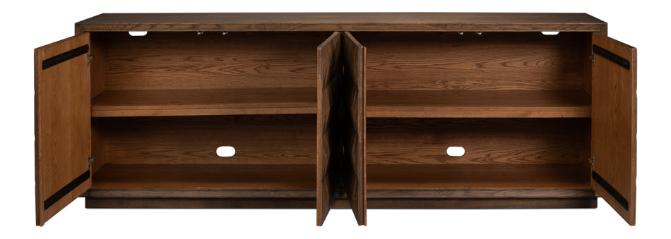 Prism 4 Door Credenza by Sarreid Ltd - view 3