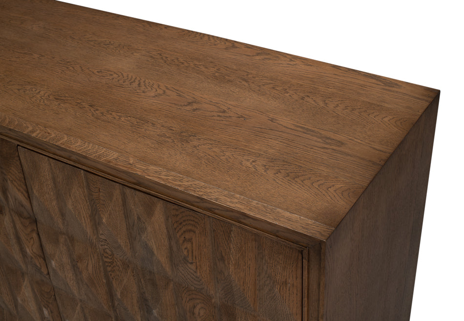 Prism 4 Door Credenza by Sarreid Ltd - view 4