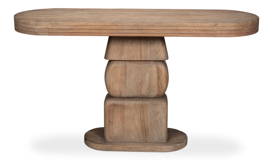 Dolmen Stacked Console by Sarreid Ltd - view 2