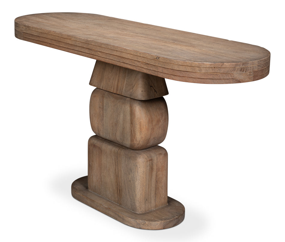Dolmen Stacked Console by Sarreid Ltd - view 3