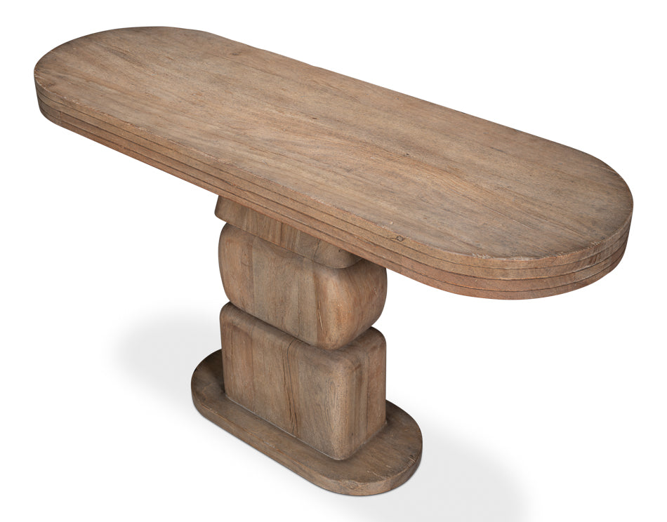 Dolmen Stacked Console by Sarreid Ltd - view 4