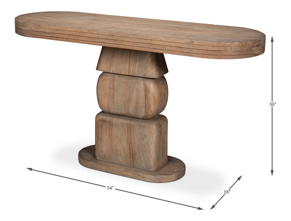 Dolmen Stacked Console by Sarreid Ltd - view 7
